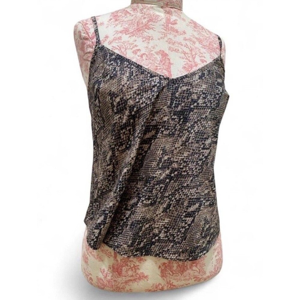 Veronica Beard Silk Snakeskin Camisole Top Sz S Animal Print Cami Y2K Elevated